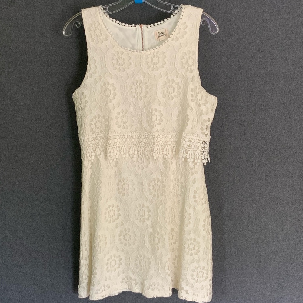 White floral-crochet dress!